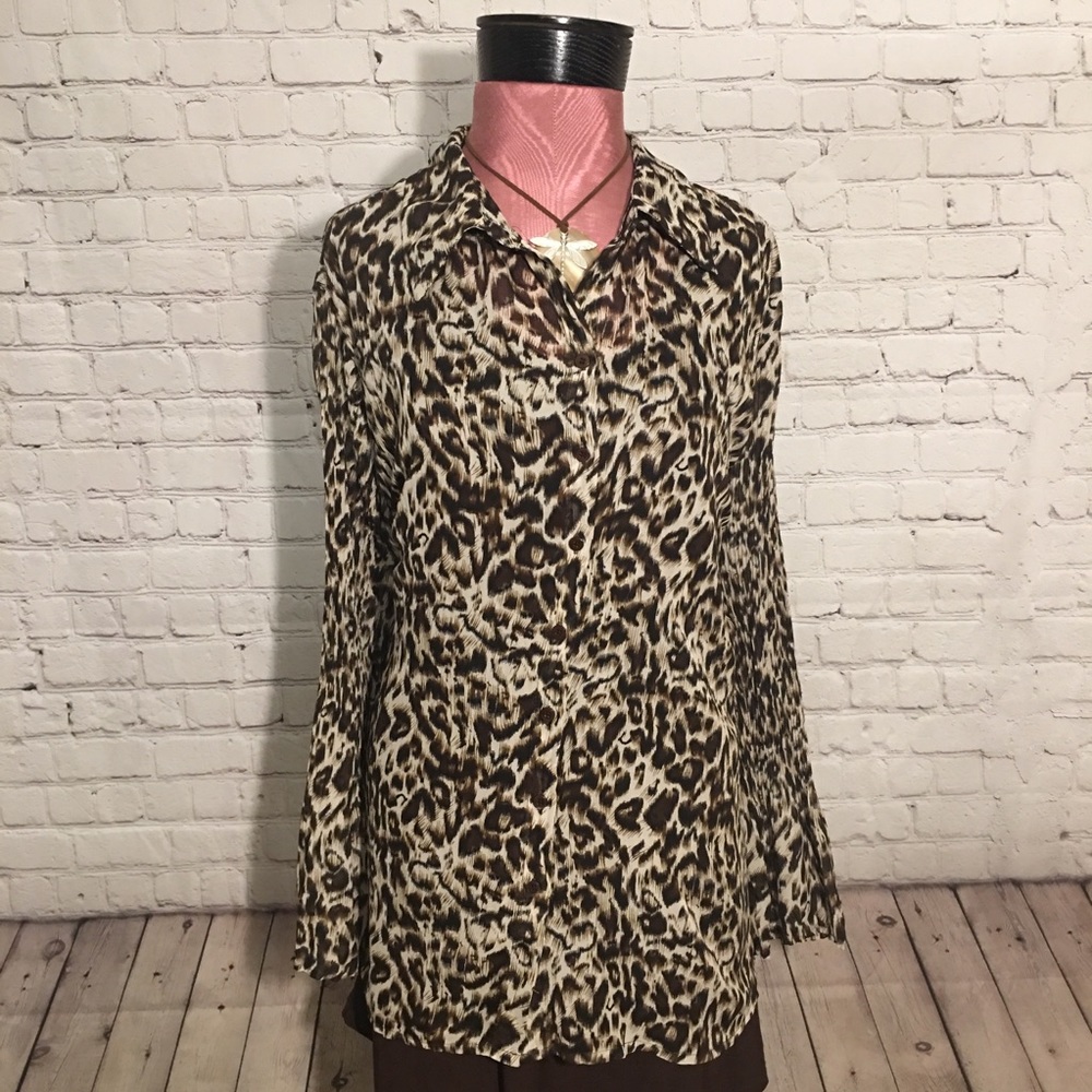 EUC Scott Taylor 2X long sleeved Blouse Top